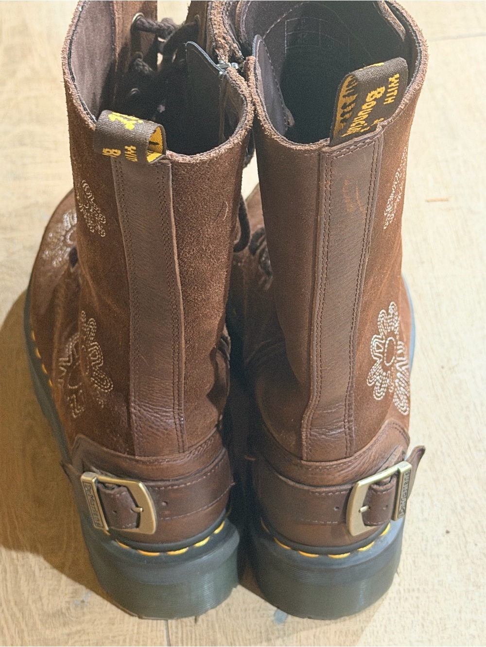 Dr Martens 1B99 Dunnet Flower Suede Platform Brown Floral US 10 EU 42 Rare - Picture 4 of 7